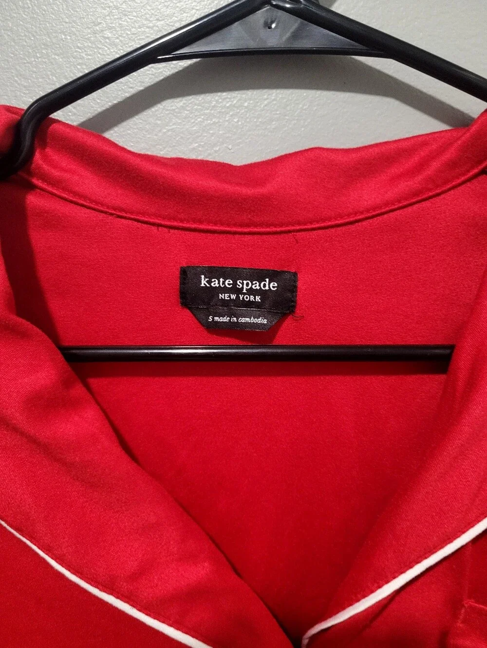 Kate Spade Red 2 Piece Pajama Set Size Small